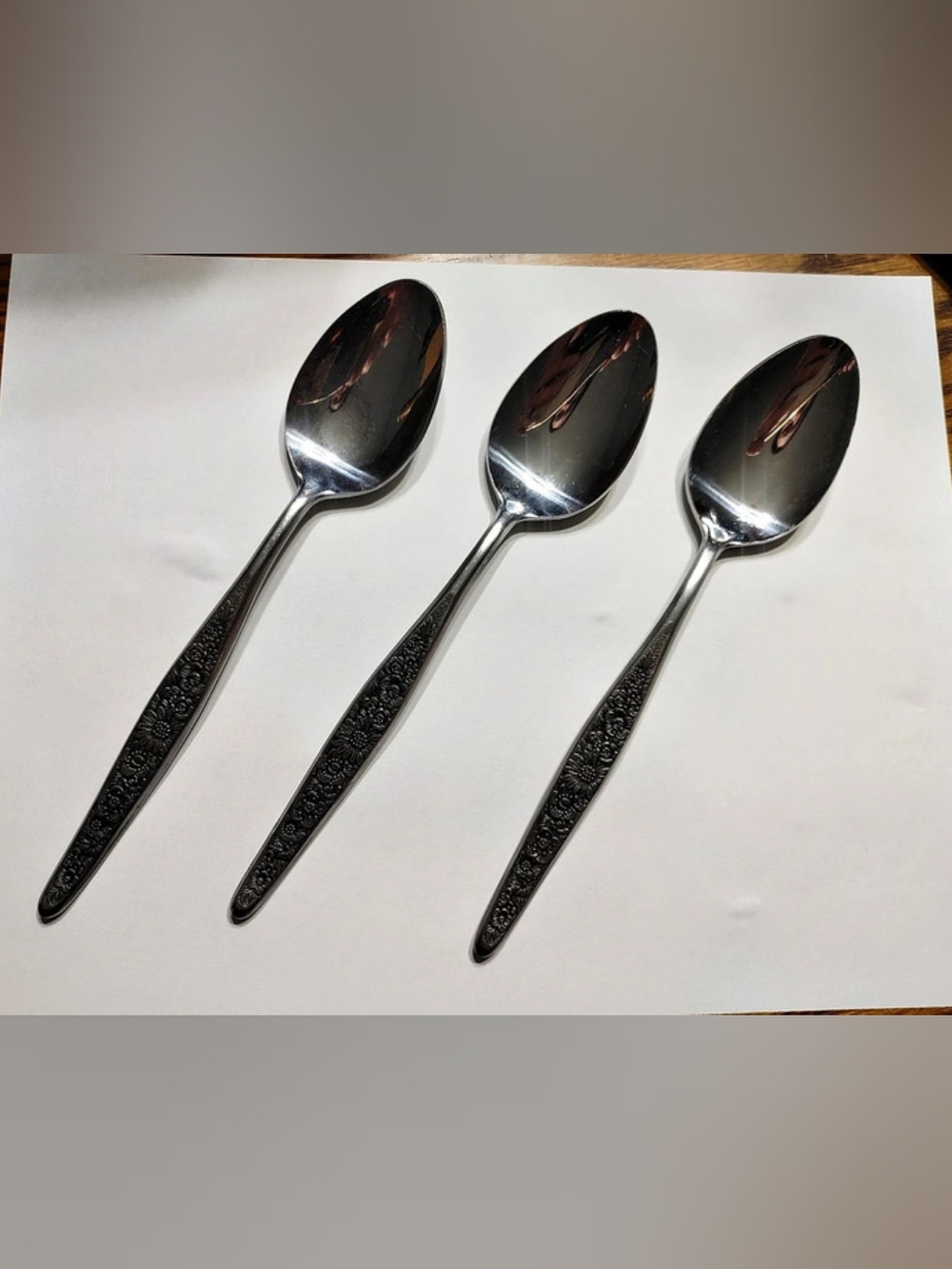 Interpur JARDINERA Daisy Stainless Dinner spoons Japan Vintage Flatware Set Of 3